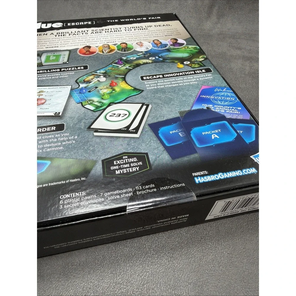 Hasbro Clue Escape: The World's Fair Mystery Board Game Escape Room 1-Time Solve